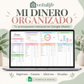 Mi Dinero Organizado by VEKALIFE · Plantilla de presupuesto familiar en Google Sheets
